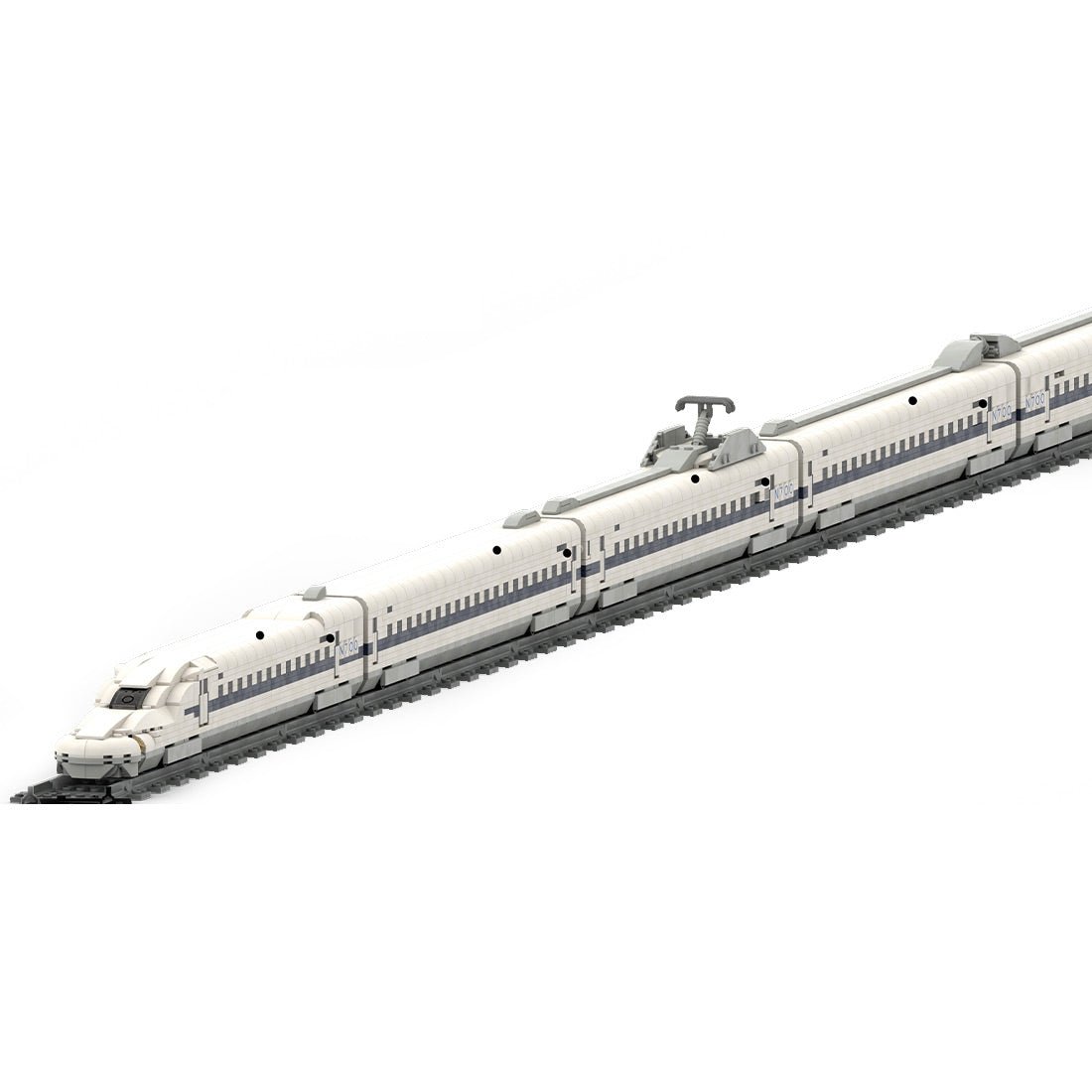 MOC - 153597 Shinkansen N700 | Bullet Train - 1:70 Scale Klemmbausteine - LesDiy - Klemmbausteine