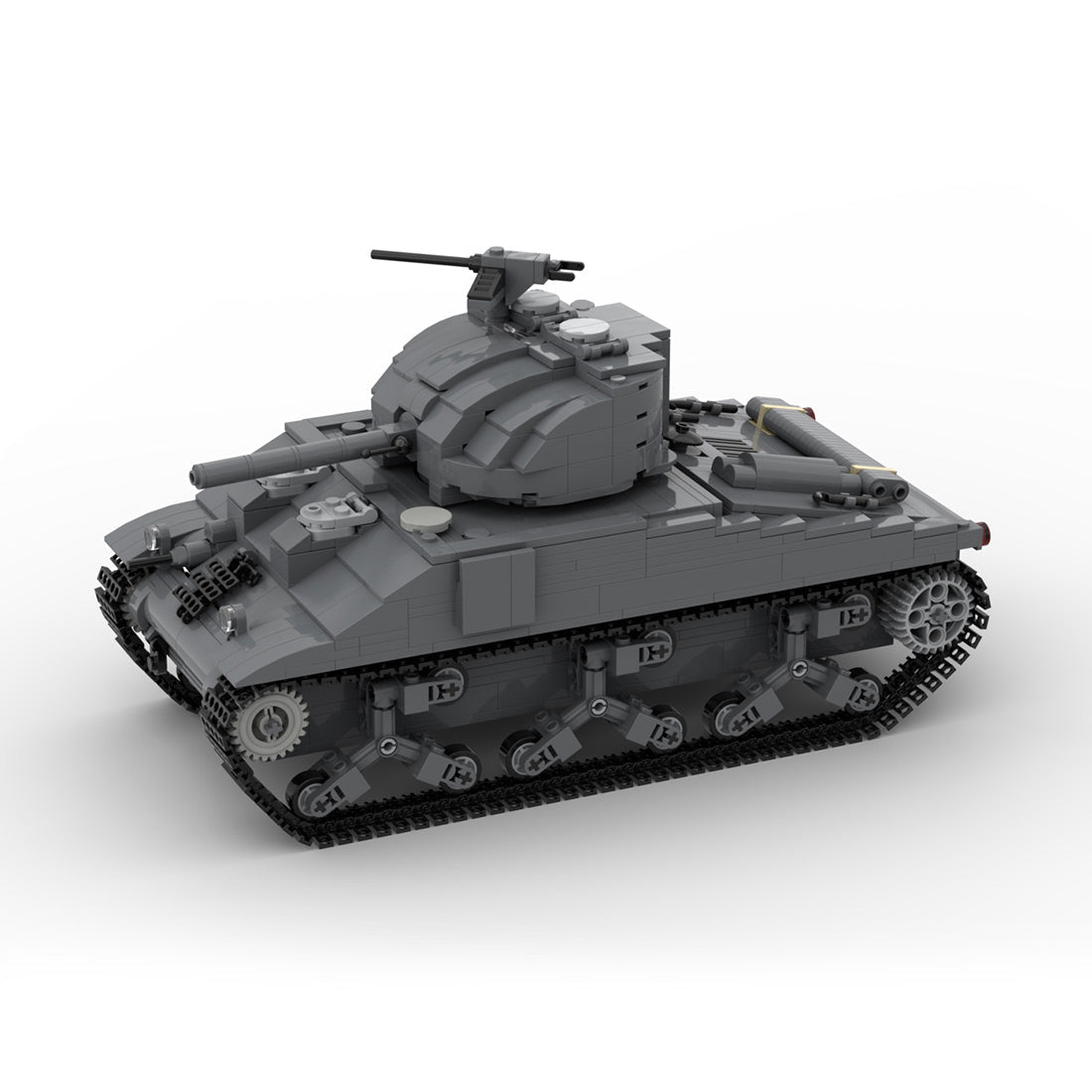 MOC - 154688 M4A2 - 75 Sherman Klemmbausteine - LesDiy - Klemmbausteine