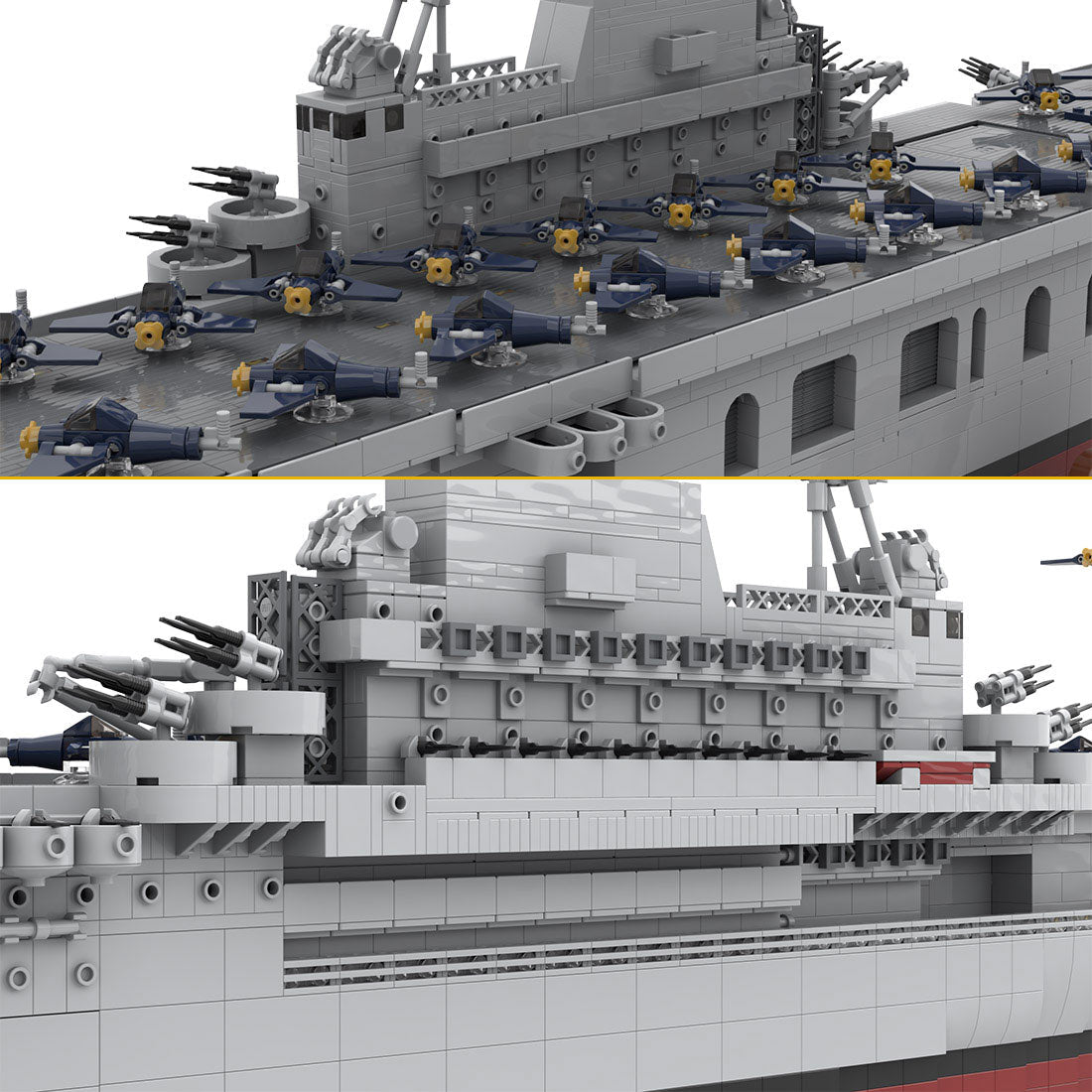 MOC - 15594 USS Enterprise (CV - 6) - LesDiy - Klemmbausteine