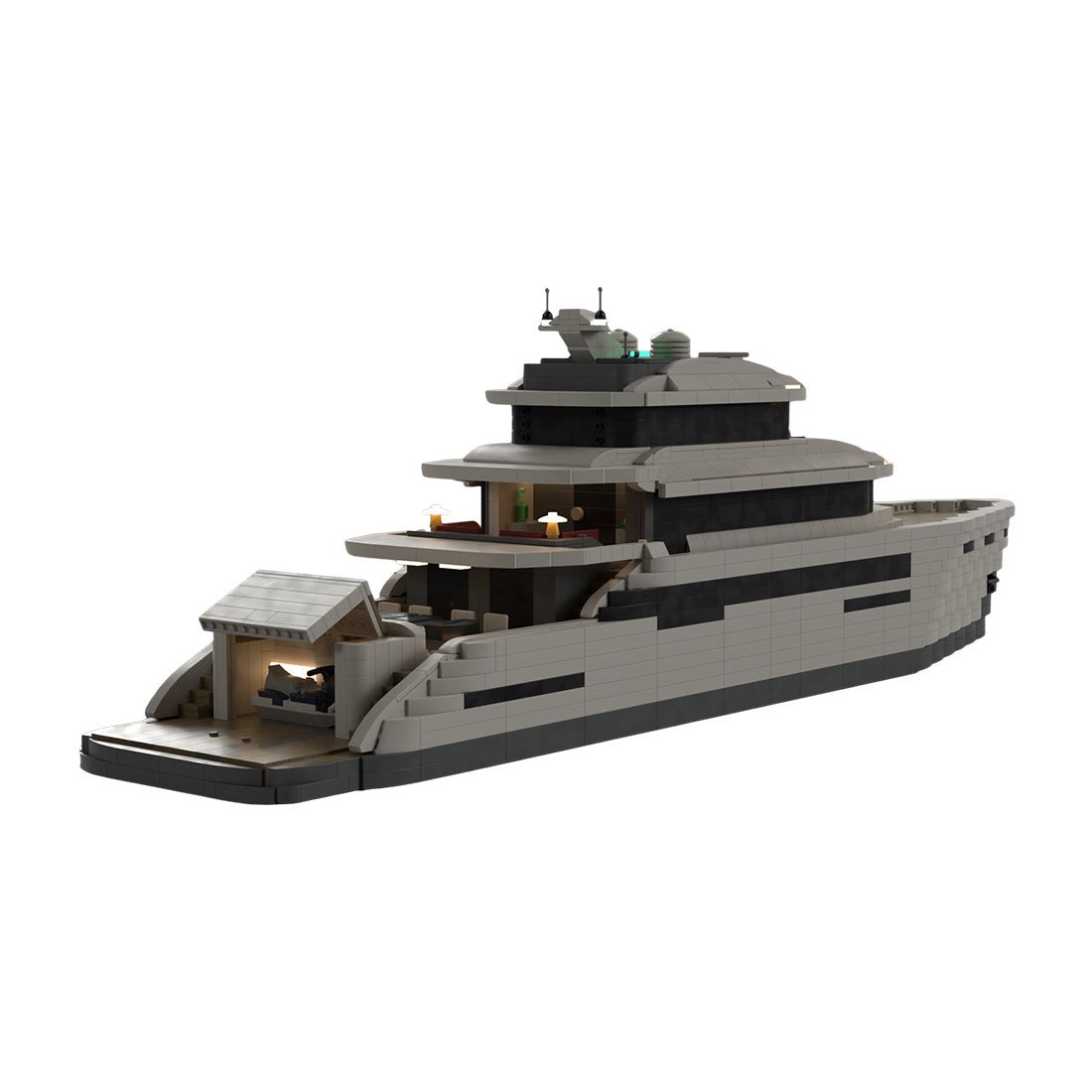 MOC - 157092 Superyacht "LILLY" Klemmbausteine - LesDiy - Klemmbausteine
