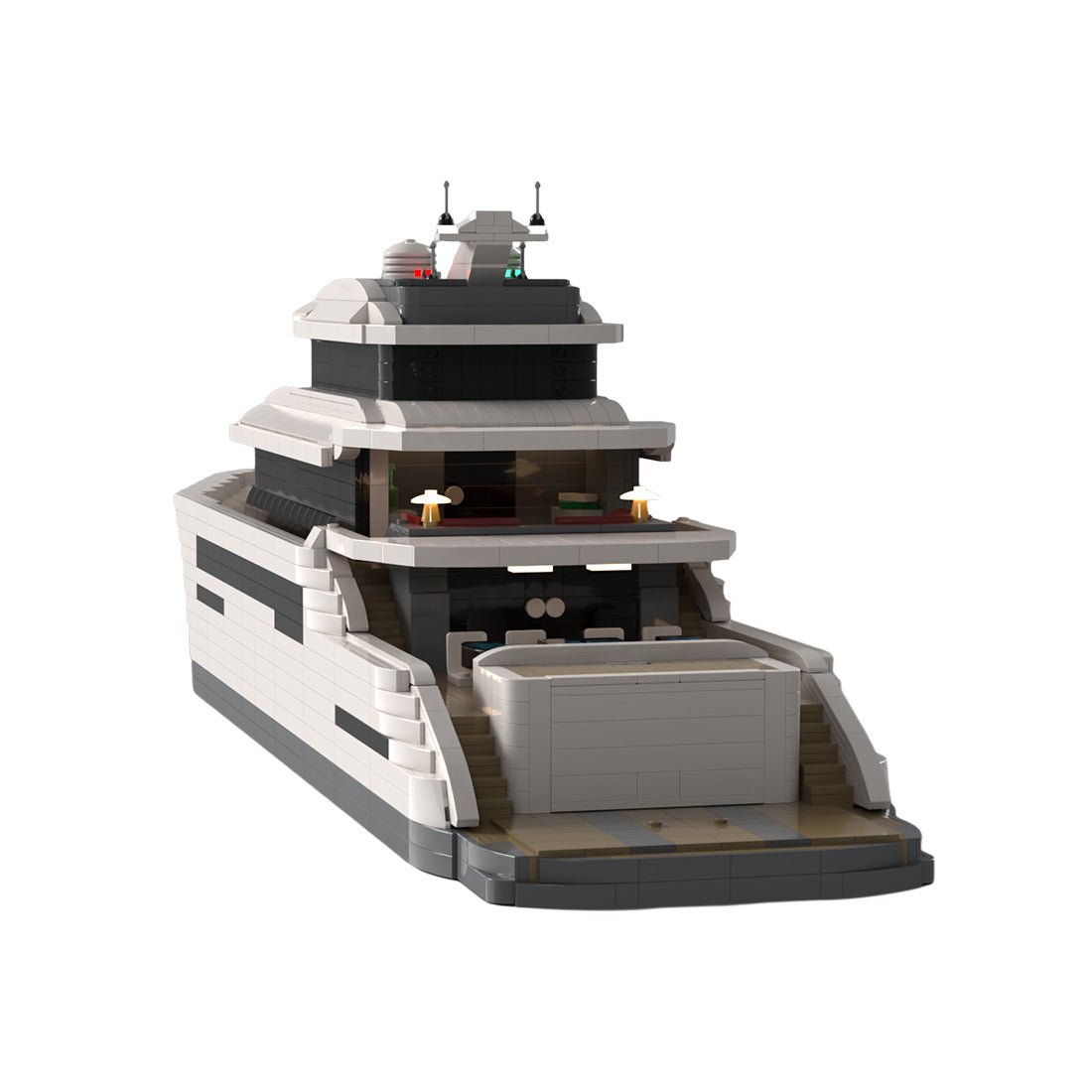 MOC - 157092 Superyacht "LILLY" Klemmbausteine - LesDiy - Klemmbausteine