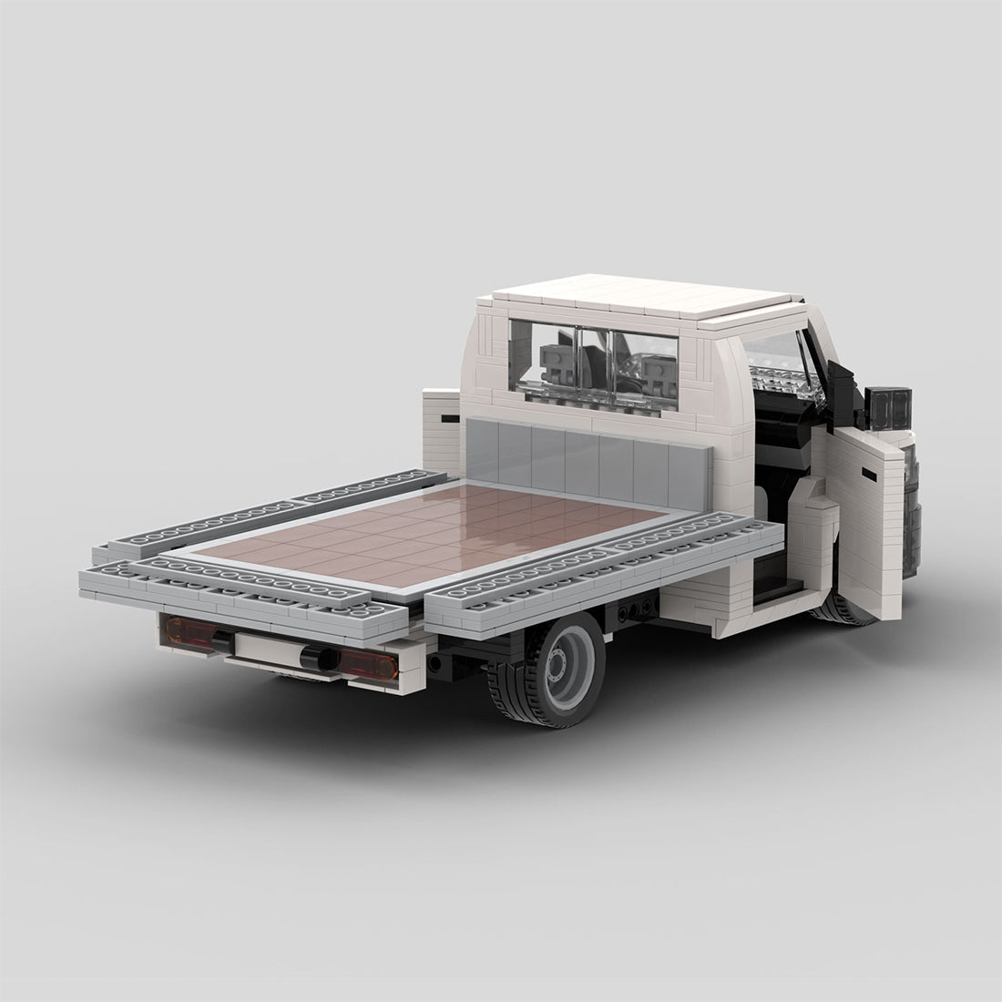 MOC-158193 VW T5 Transporter Flatbed Klemmbausteine-LesDiy-Klemmbausteine