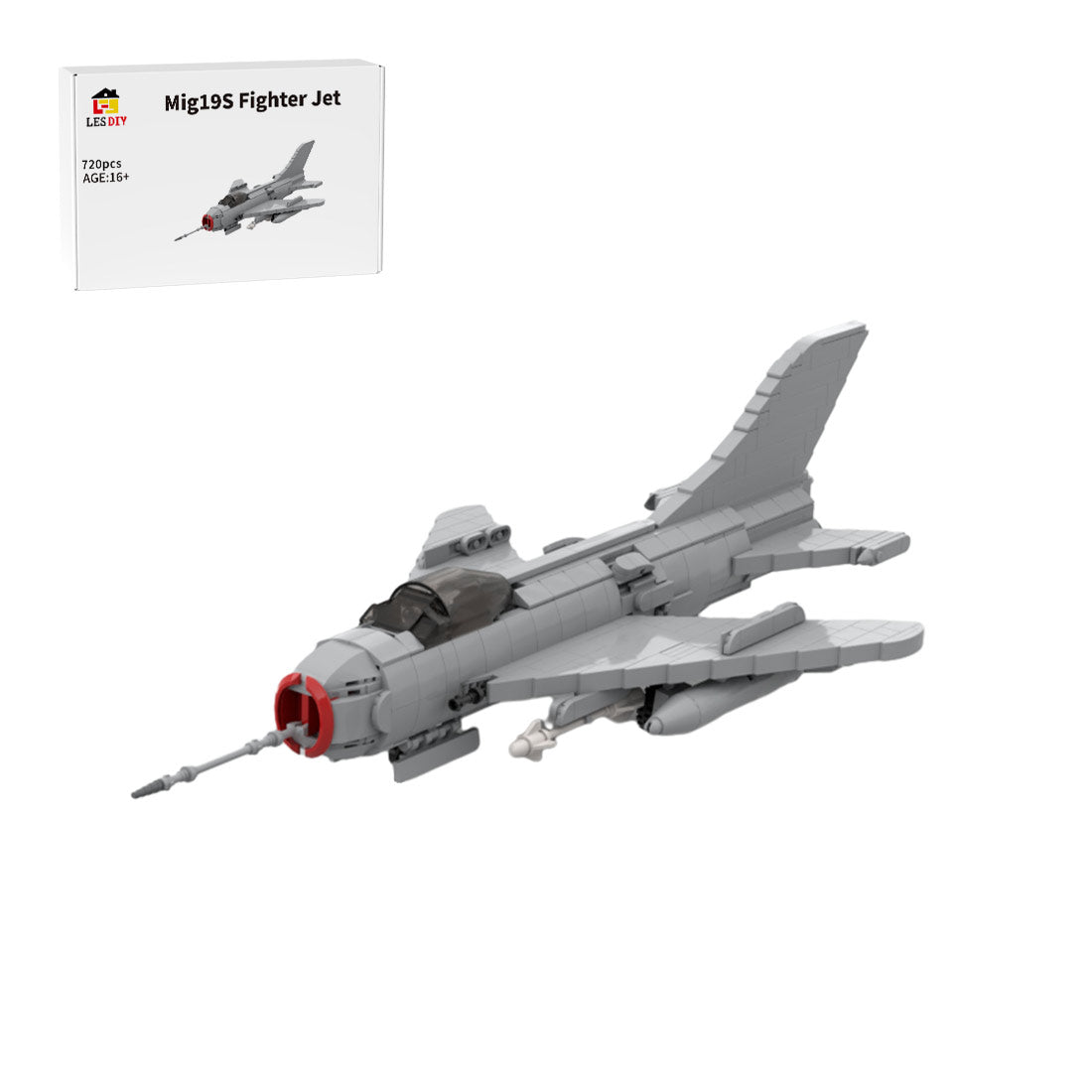 MOC - 159149 Mig 19S Klemmbausteine - LesDiy - Klemmbausteine