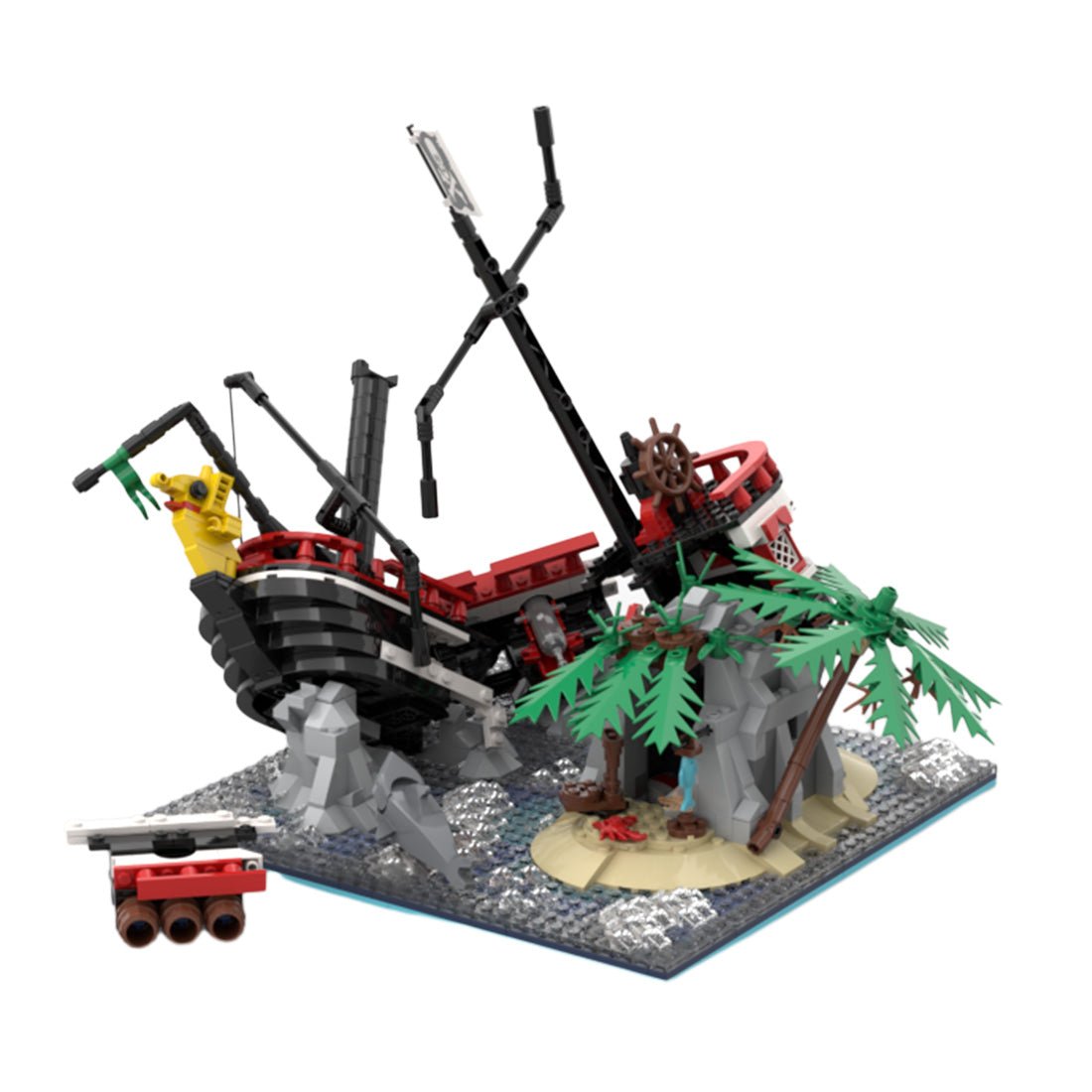MOC - 159152 Shipwreck Island Remake Klemmbausteine - LesDiy - Klemmbausteine
