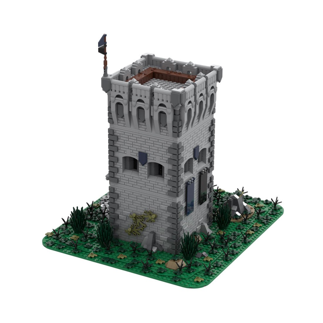MOC - 159468 Mittelalterlicher Außenposten Black Falcon Castle Klemmbausteine - LesDiy - Klemmbausteine