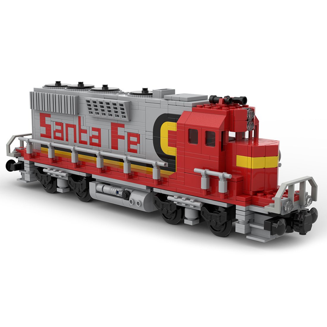 MOC - 161255 GP30 Santa Fe diesel locomotive train Klemmbausteine - LesDiy - Klemmbausteine