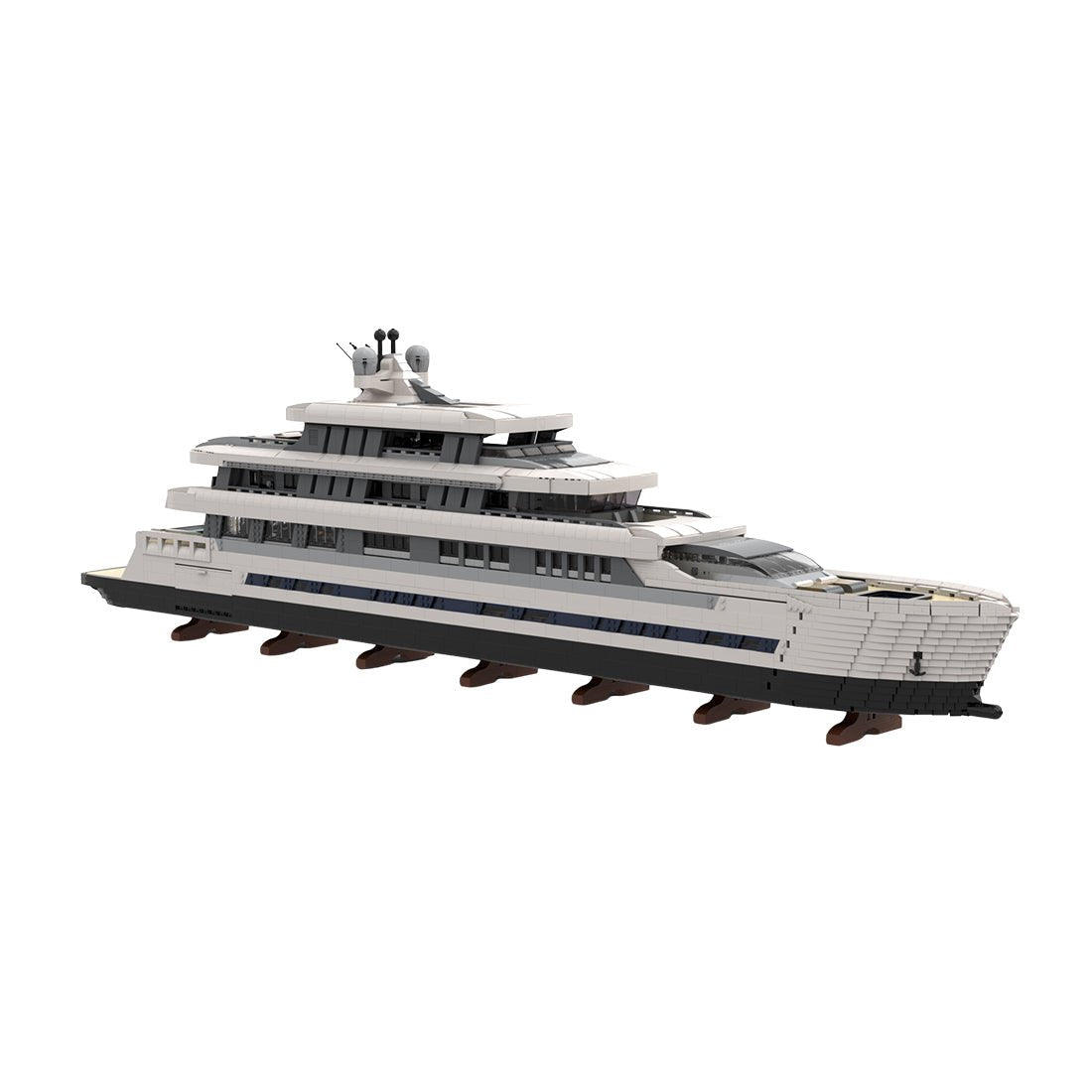 MOC - 164155 White Large Luxury Yacht Klemmbausteine - LesDiy - Klemmbausteine