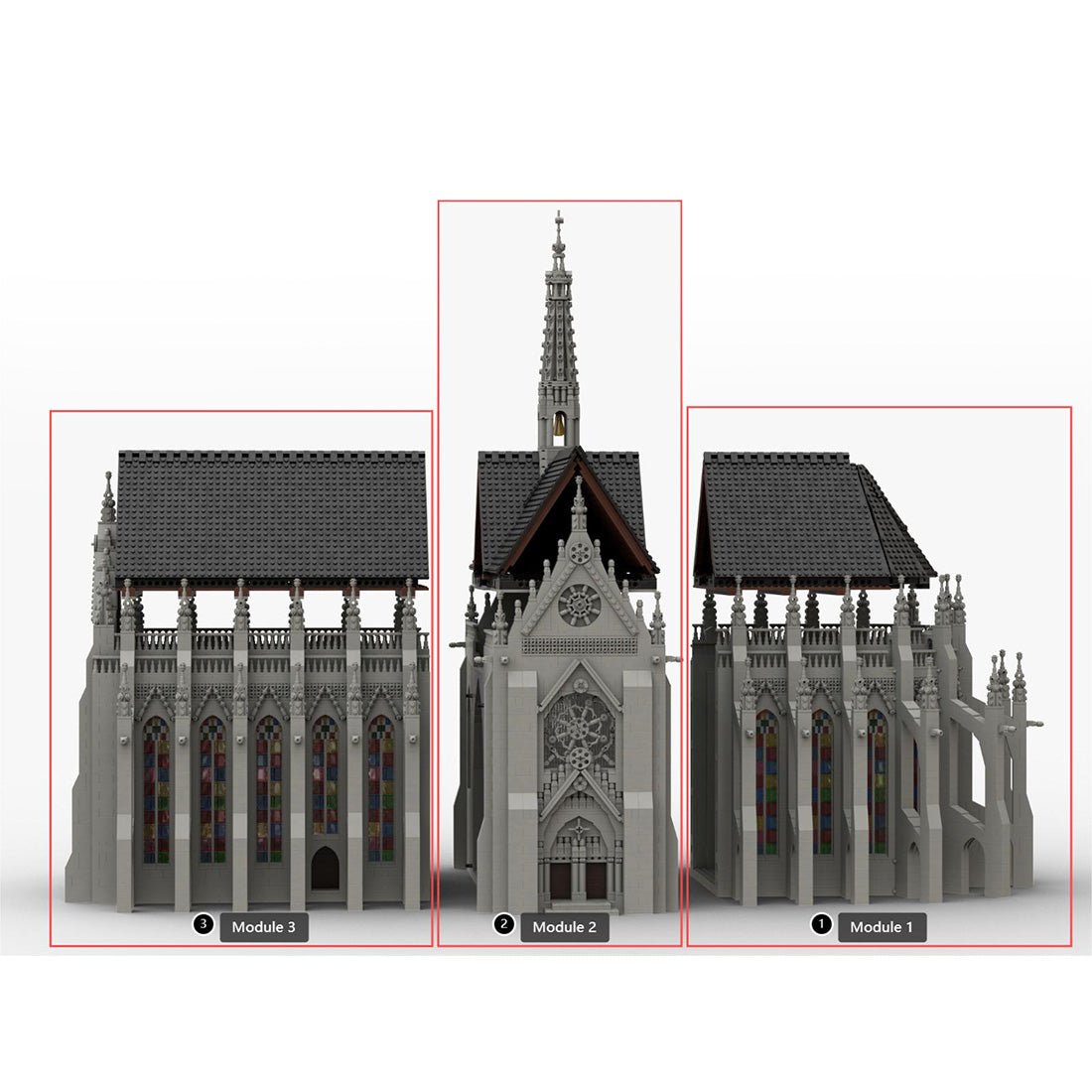 MOC - 165277 Gothic Cathedral Module 3 - Nef Klemmbausteine - LesDiy - Klemmbausteine
