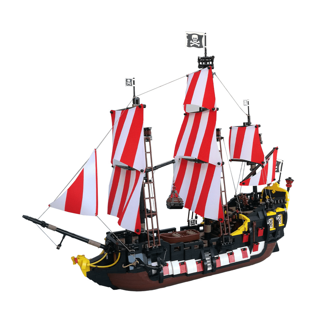 MOC - 166879 Medieval Barracuda - ship Klemmbausteine(ohne Segel) - LesDiy - Klemmbausteine