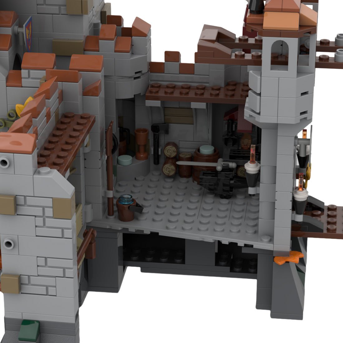 MOC - 167273 Black Knights - Dragon Slayers' Castle Klemmbausteine - LesDiy - Klemmbausteine