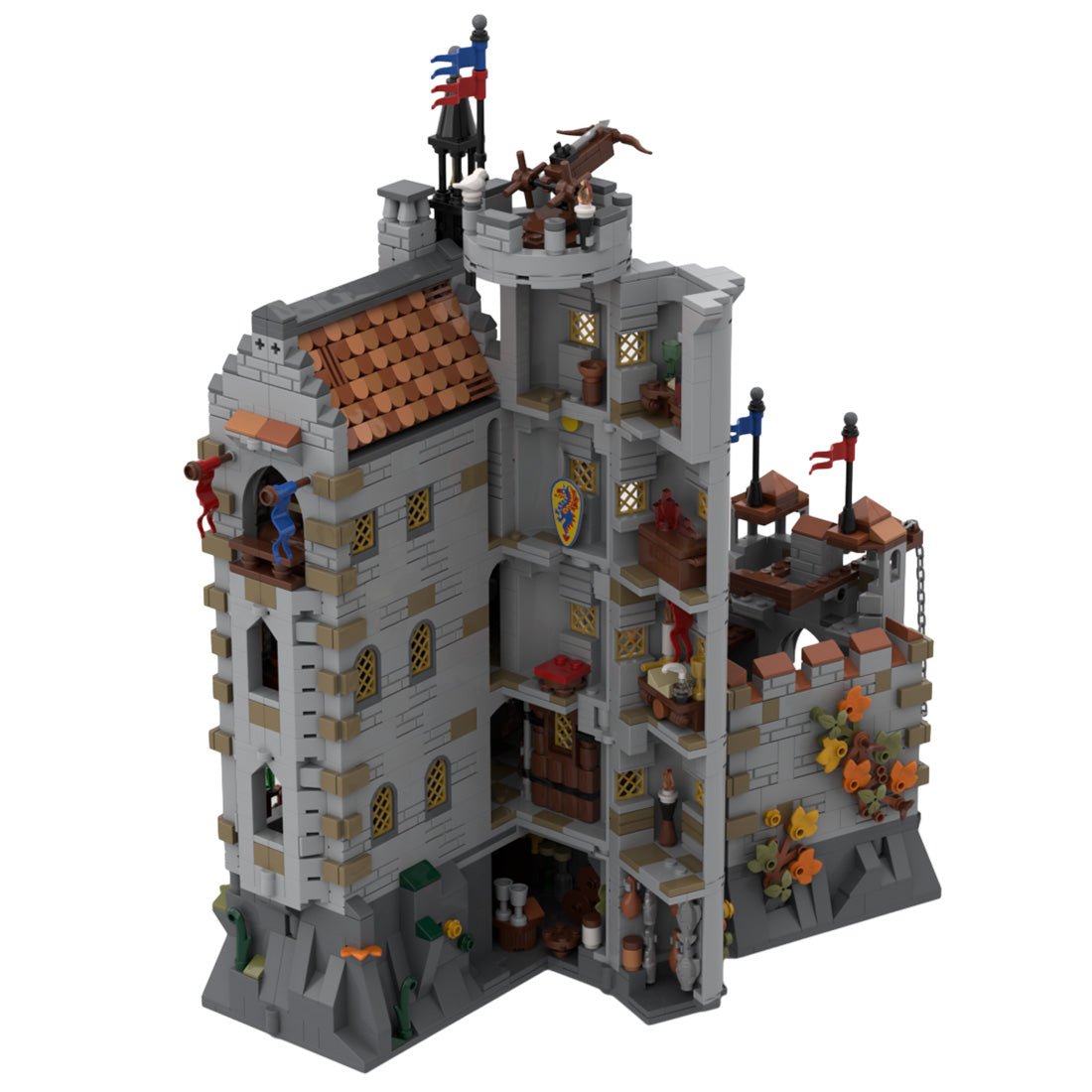 MOC - 167273 Black Knights - Dragon Slayers' Castle Klemmbausteine - LesDiy - Klemmbausteine
