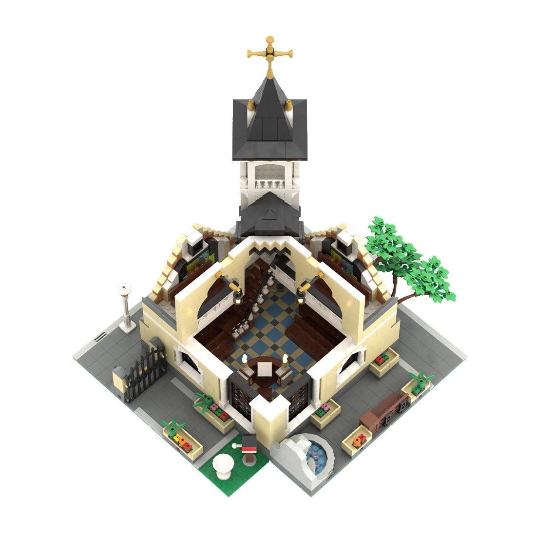 MOC - 171047 St. Joseph Memorial Church Klemmbausteine - LesDiy - Klemmbausteine