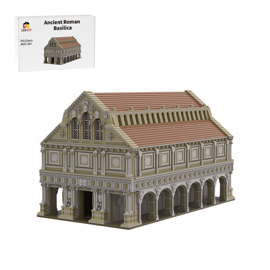 MOC - 171871 Ancient Roman Basilica Klemmbausteine - LesDiy - Klemmbausteine