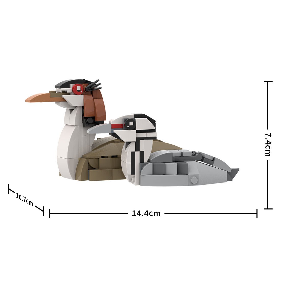 MOC - 175055 Great crested grebe and chick Klemmbausteine - LesDiy - Klemmbausteine