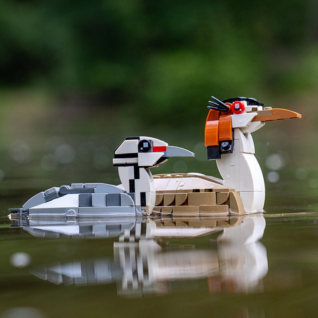 MOC - 175055 Great crested grebe and chick Klemmbausteine - LesDiy - Klemmbausteine