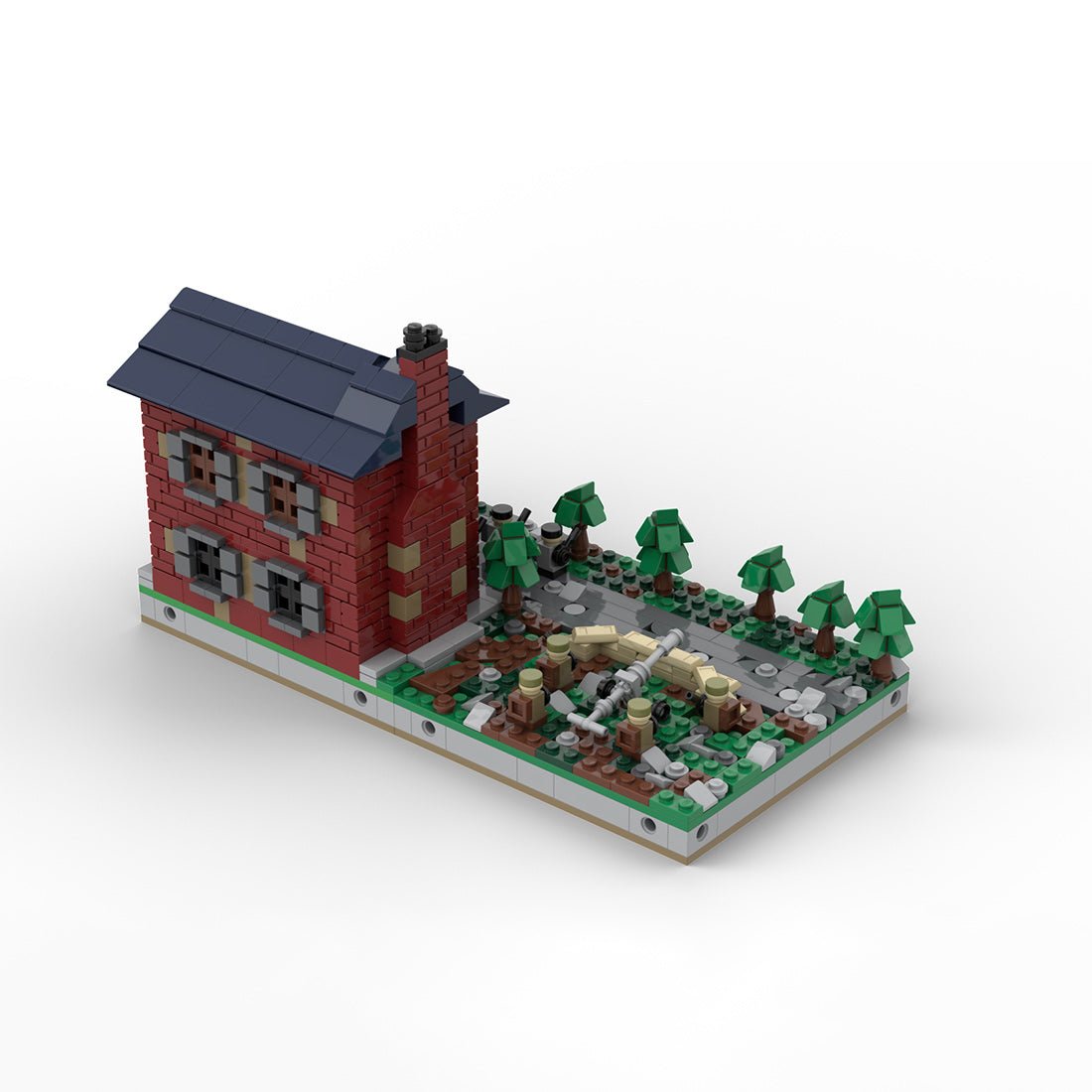 MOC - 183062 Mini World War II Sand Table - Module 6 - House 1 Klemmbausteine - LesDiy - Klemmbausteine