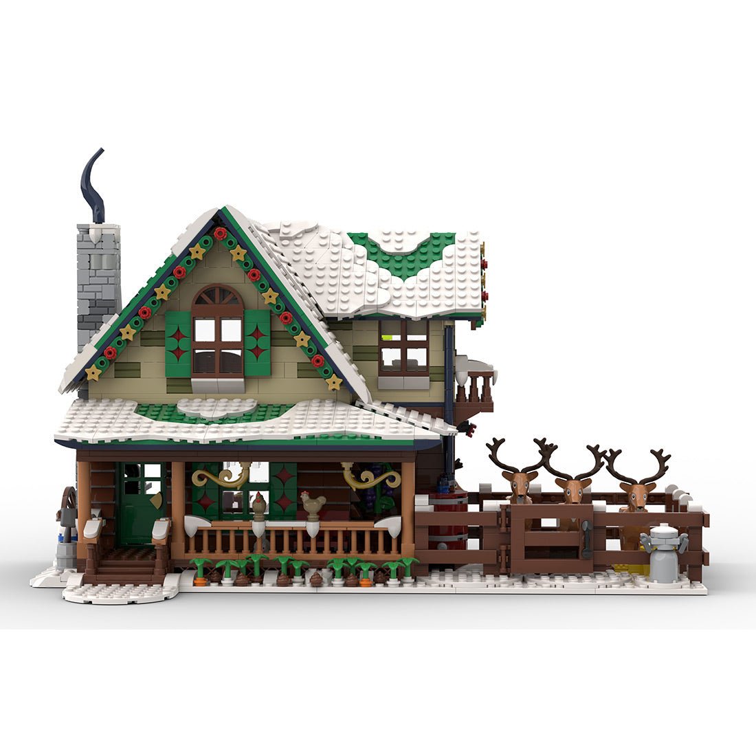 MOC - 183213 Winter Village Reindeer Ranch Klemmbausteine - LesDiy - Klemmbausteine