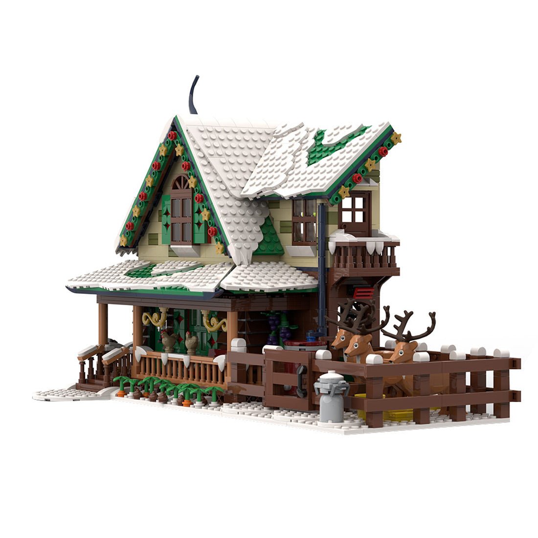 MOC - 183213 Winter Village Reindeer Ranch Klemmbausteine - LesDiy - Klemmbausteine