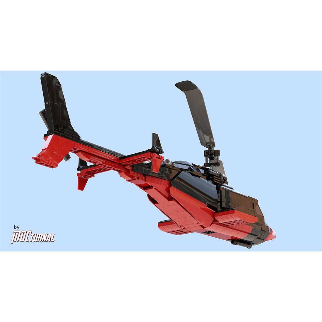 MOC - 184933 MOCturnal AIRWOLF series: REDWOLF Klemmbausteine - LesDiy - Klemmbausteine
