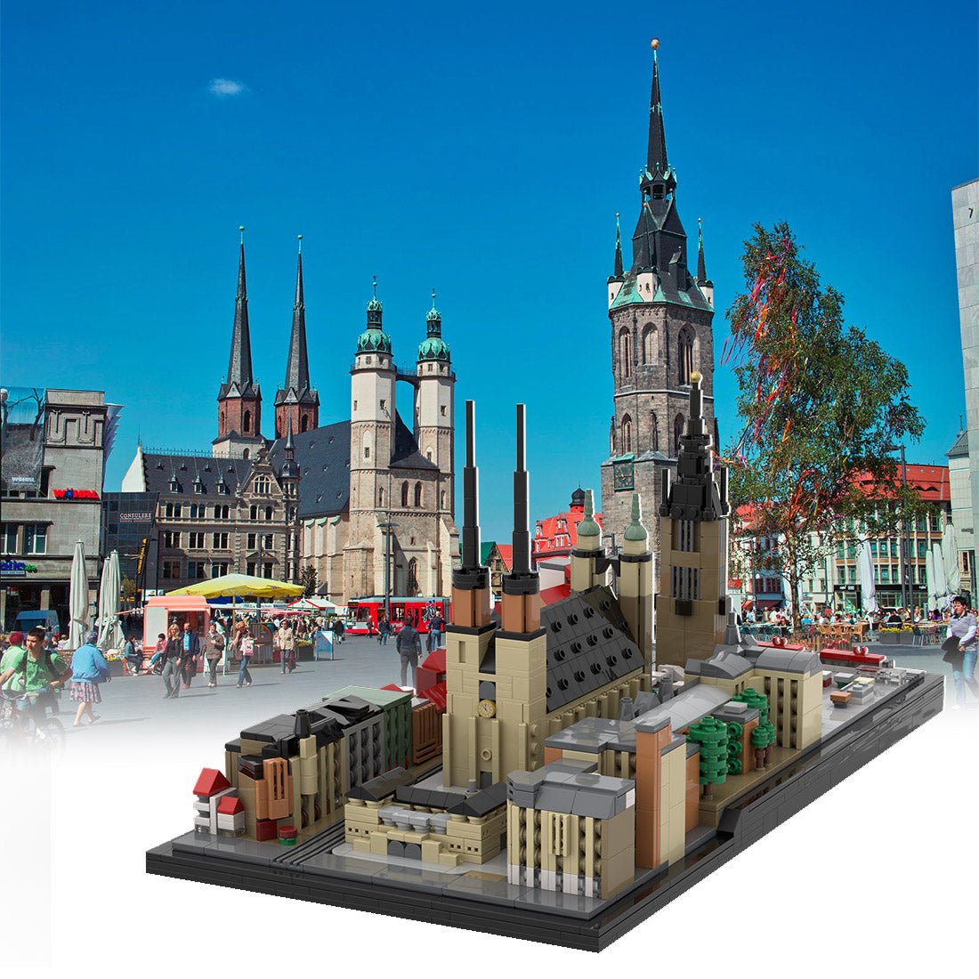 MOC - 188589 City of five towers, Halle (Saale), Germany Klemmbausteine - LesDiy - Klemmbausteine