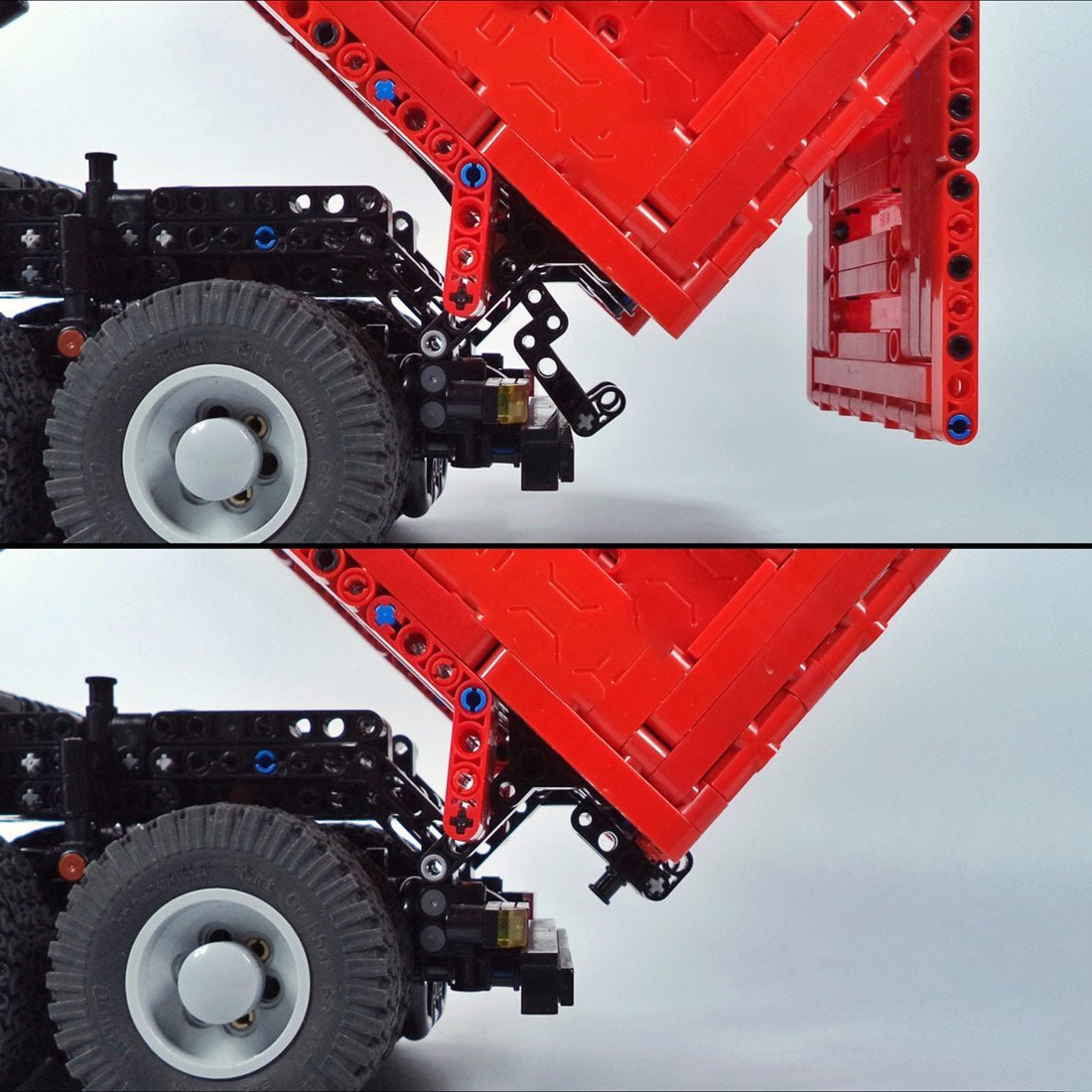 MOC - 198225 Technic RC Pneumatic Dump Truck (2.4GHz) Klemmbausteine - LesDiy - Klemmbausteine