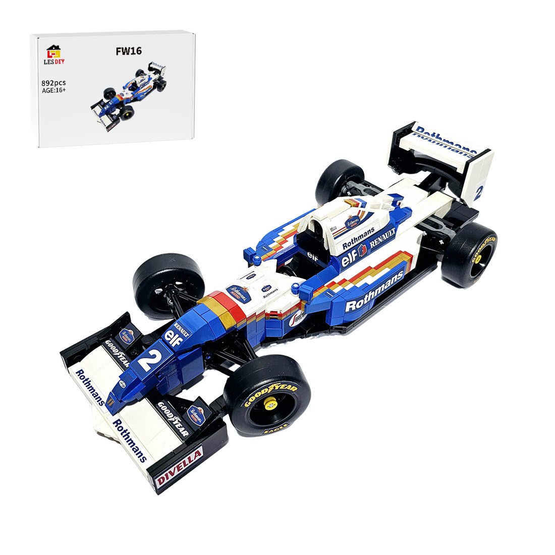 MOC - 204492 Williams FW16 - Ayrton Senna Tribute(4) Klemmbausteine - LesDiy - Klemmbausteine