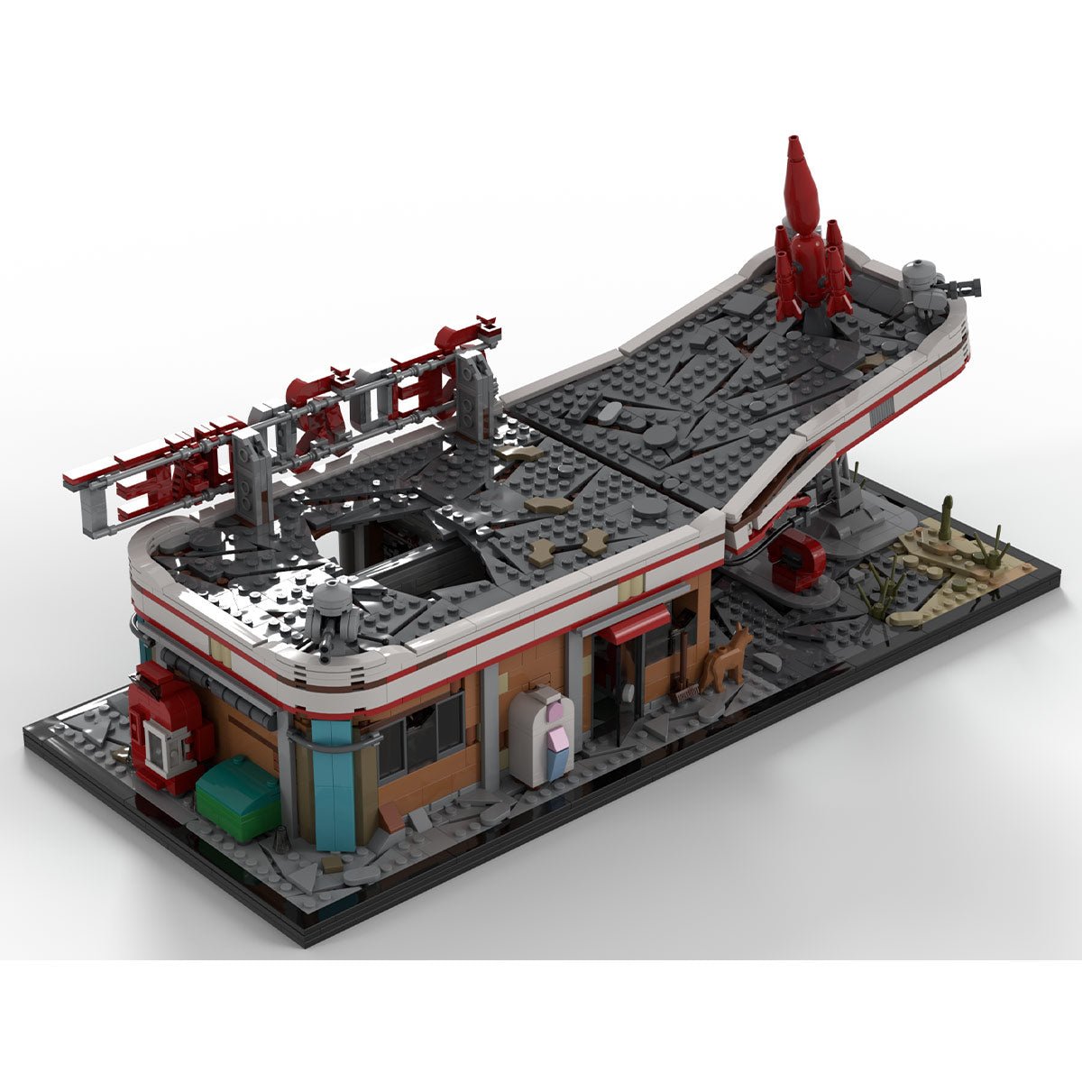 MOC - 207430 Fallout Red Rocket Gas Station Klemmbausteine - LesDiy - Klemmbausteine