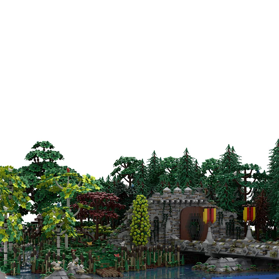 MOC - 208147 Landscape Expansion 1 Klemmbausteine - MOC - 207737 Castle Hohengeroldseck - LesDiy - Klemmbausteine