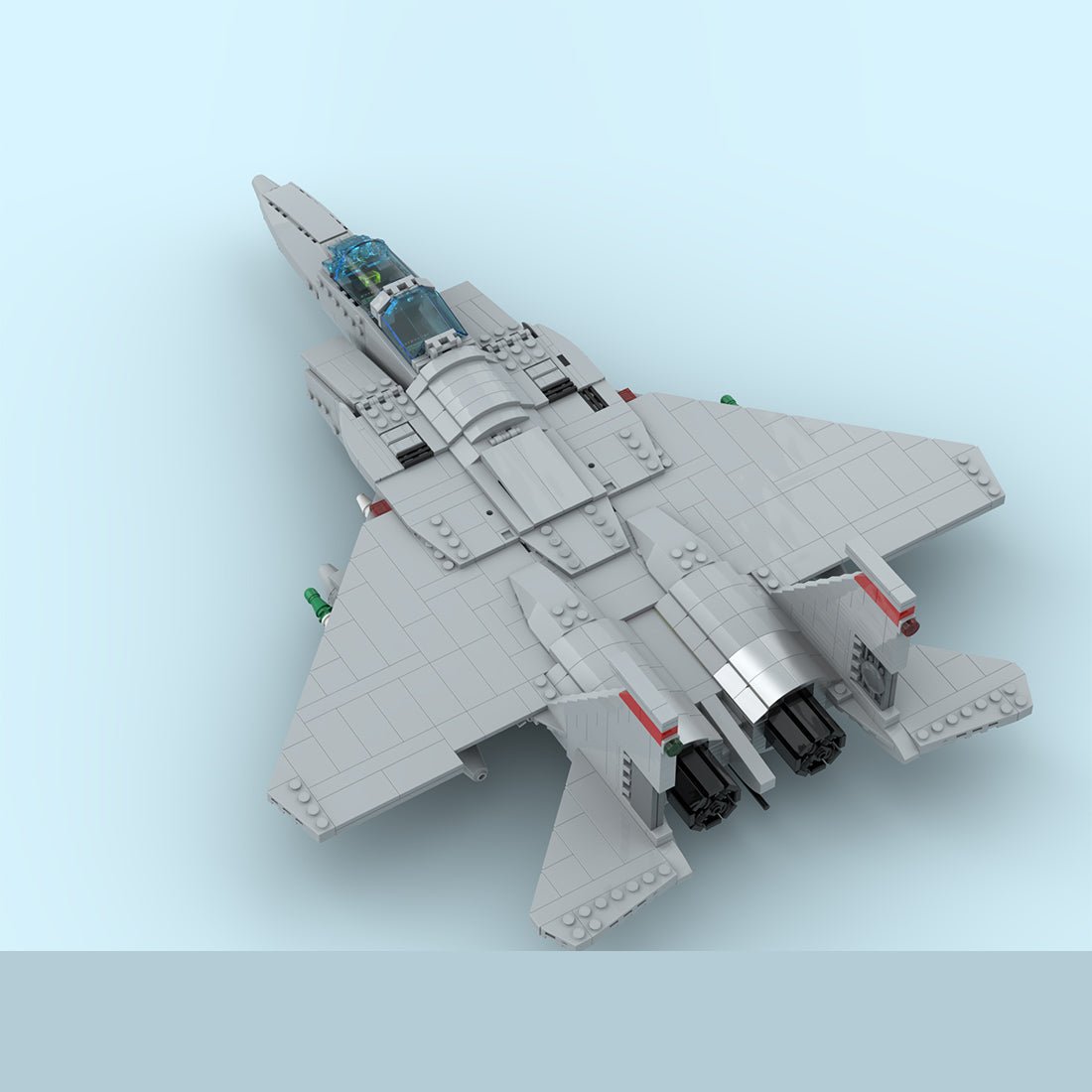 MOC - 210105 F - 15D Eagle Klemmbausteine - LesDiy - Klemmbausteine