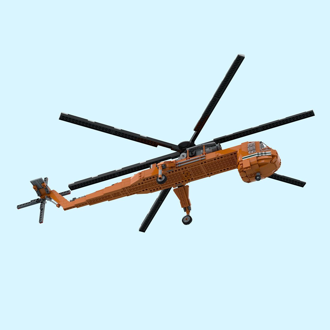 MOC - 211002 Sikorsky S - 64 Skycrane Klemmbausteine - LesDiy - Klemmbausteine
