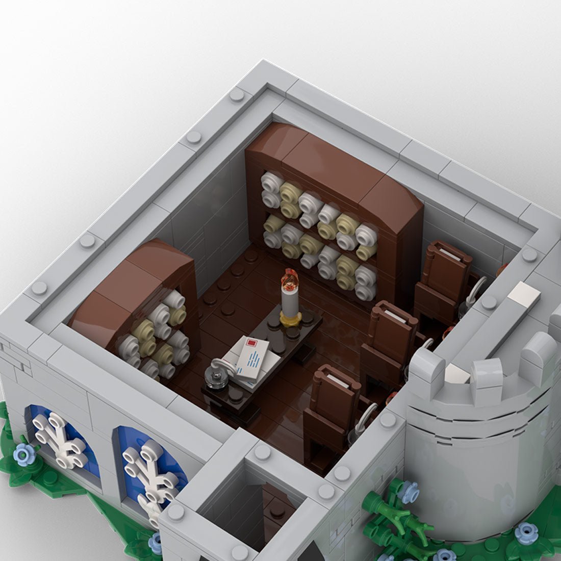MOC - 211489 white dragons castle Klemmbausteine - LesDiy - Klemmbausteine