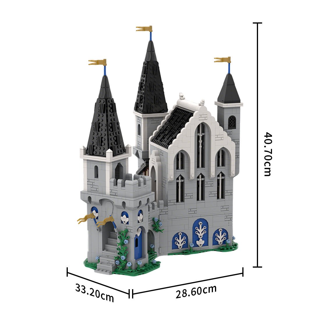 MOC - 211489 white dragons castle Klemmbausteine - LesDiy - Klemmbausteine