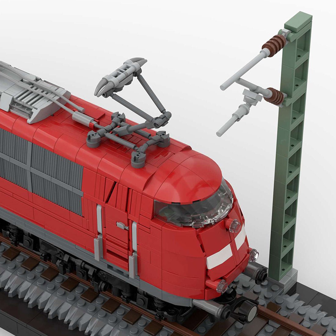 MOC - 212170 German BR103 Locomotive (red) Klemmbausteine - LesDiy - Klemmbausteine