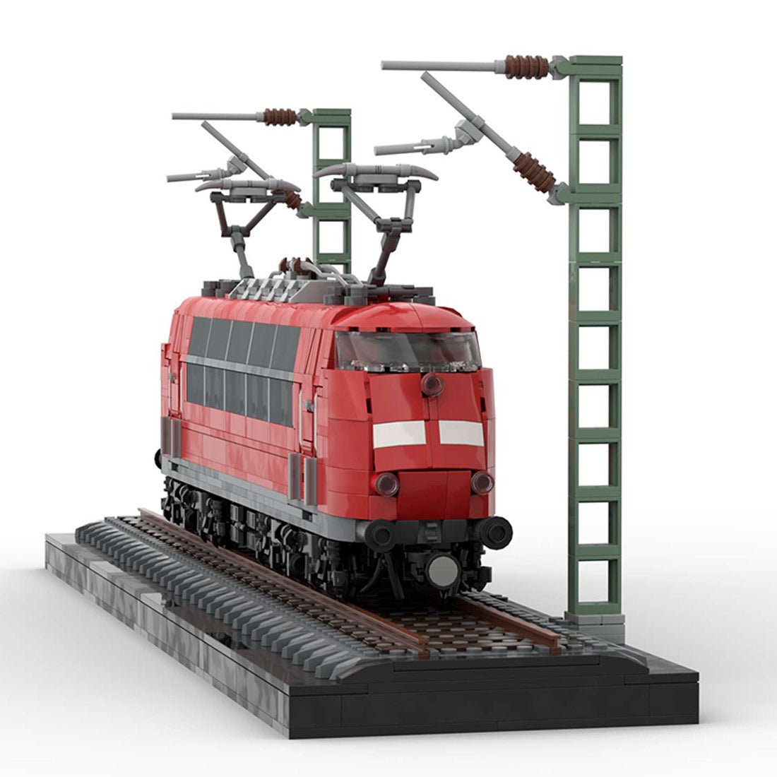MOC - 212170 German BR103 Locomotive (red) Klemmbausteine - LesDiy - Klemmbausteine