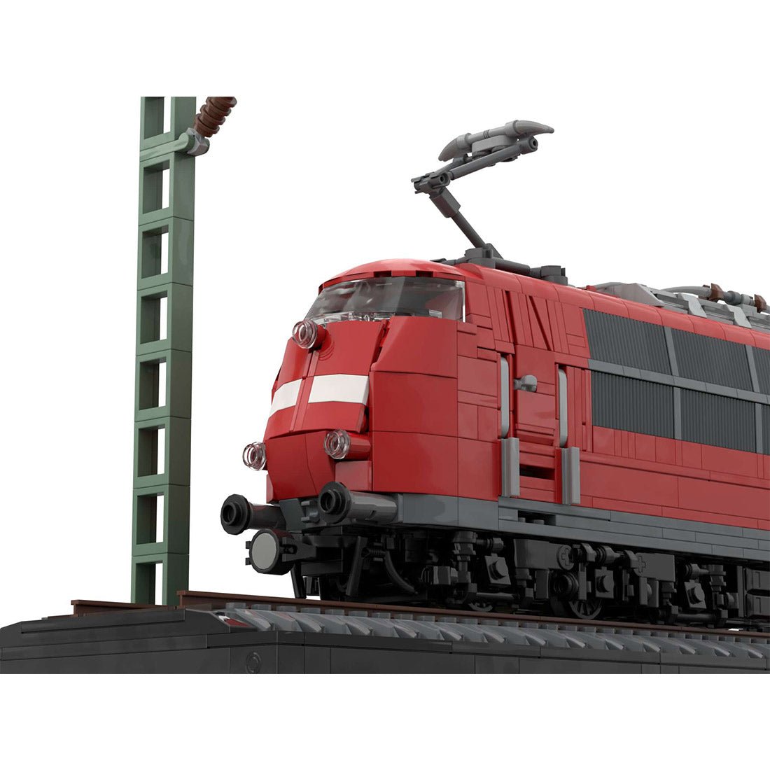 MOC - 212170 German BR103 Locomotive (red) Klemmbausteine - LesDiy - Klemmbausteine