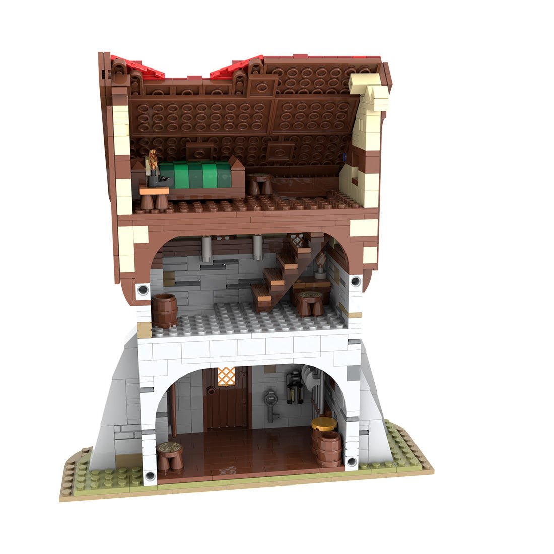 MOC-212258 Medieval Tower Klemmbausteine-LesDiy-Klemmbausteine