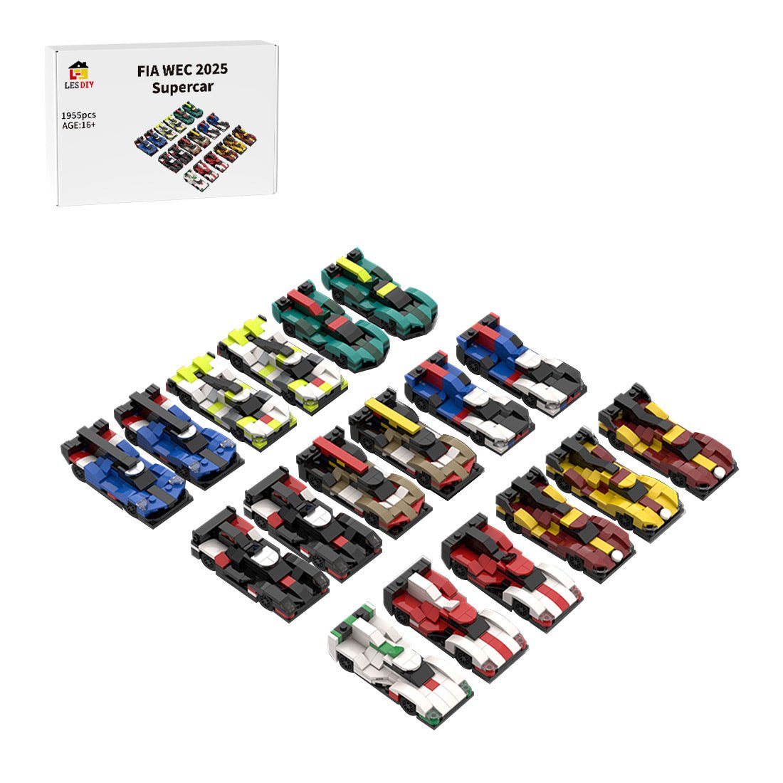 MOC - 213123 2025 WEC Hypercar Grid 5 wide Klemmbausteine - LesDiy - Klemmbausteine