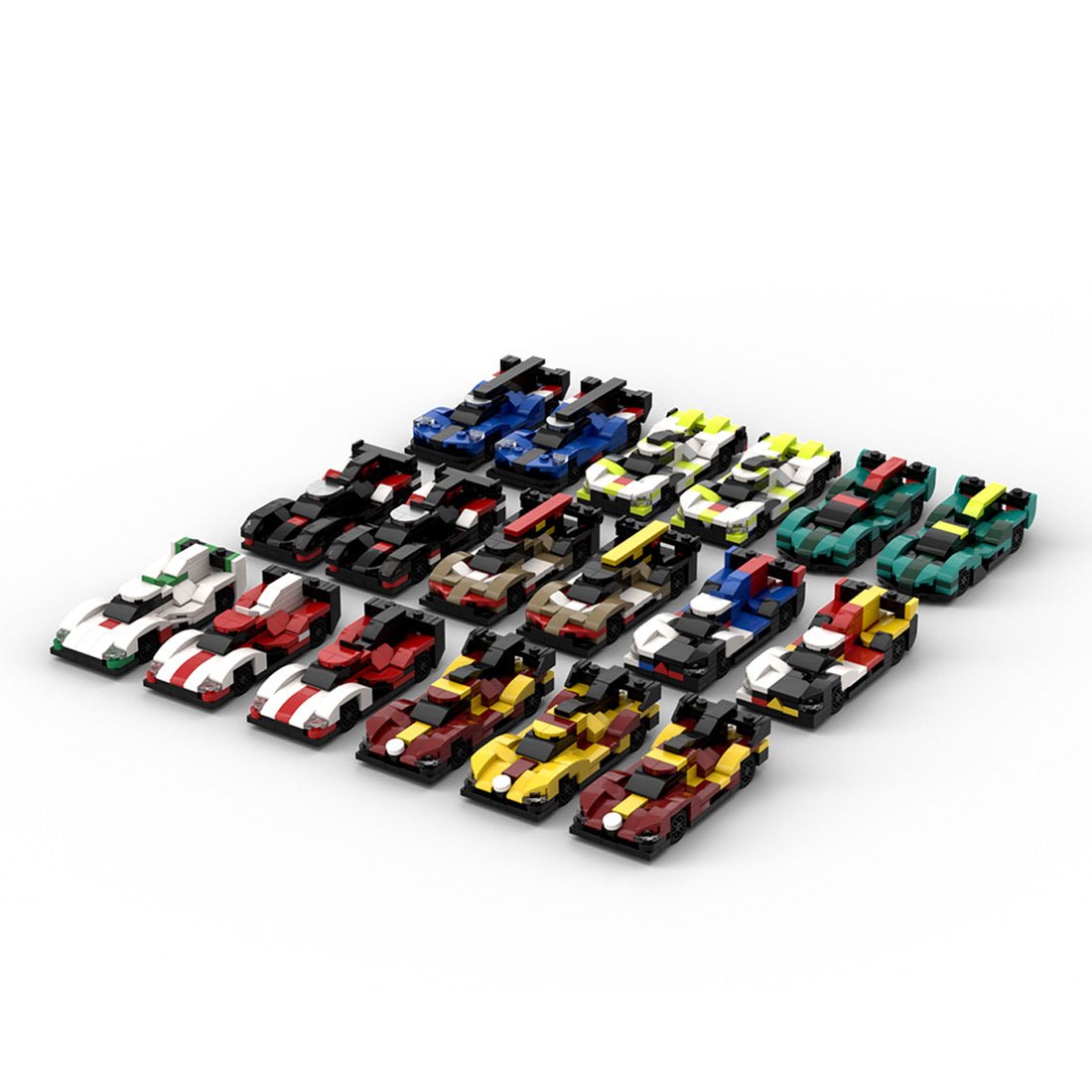 MOC - 213123 2025 WEC Hypercar Grid 5 wide Klemmbausteine - LesDiy - Klemmbausteine