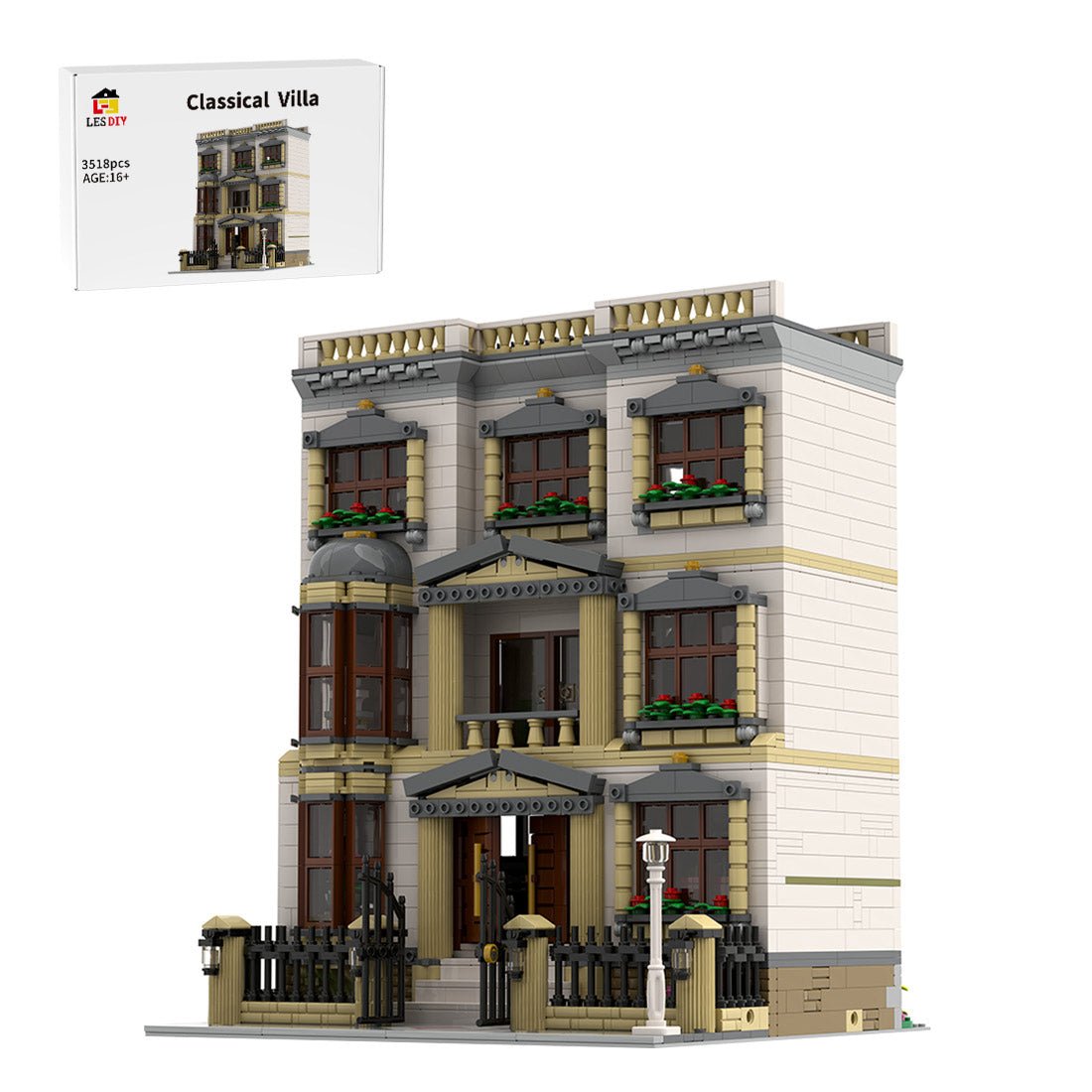 MOC - 216160 Classicistic Villa Klemmbausteine - LesDiy - Klemmbausteine