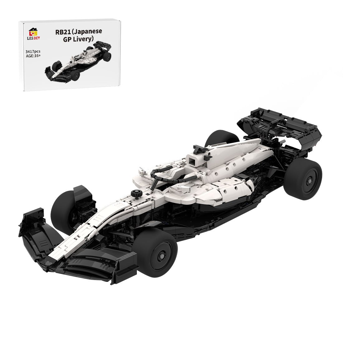 MOC - 216550 Red Bull Racing F1 RB21 Japanese GP Livery 1:8 Scale Klemmbausteine - LesDiy - Klemmbausteine