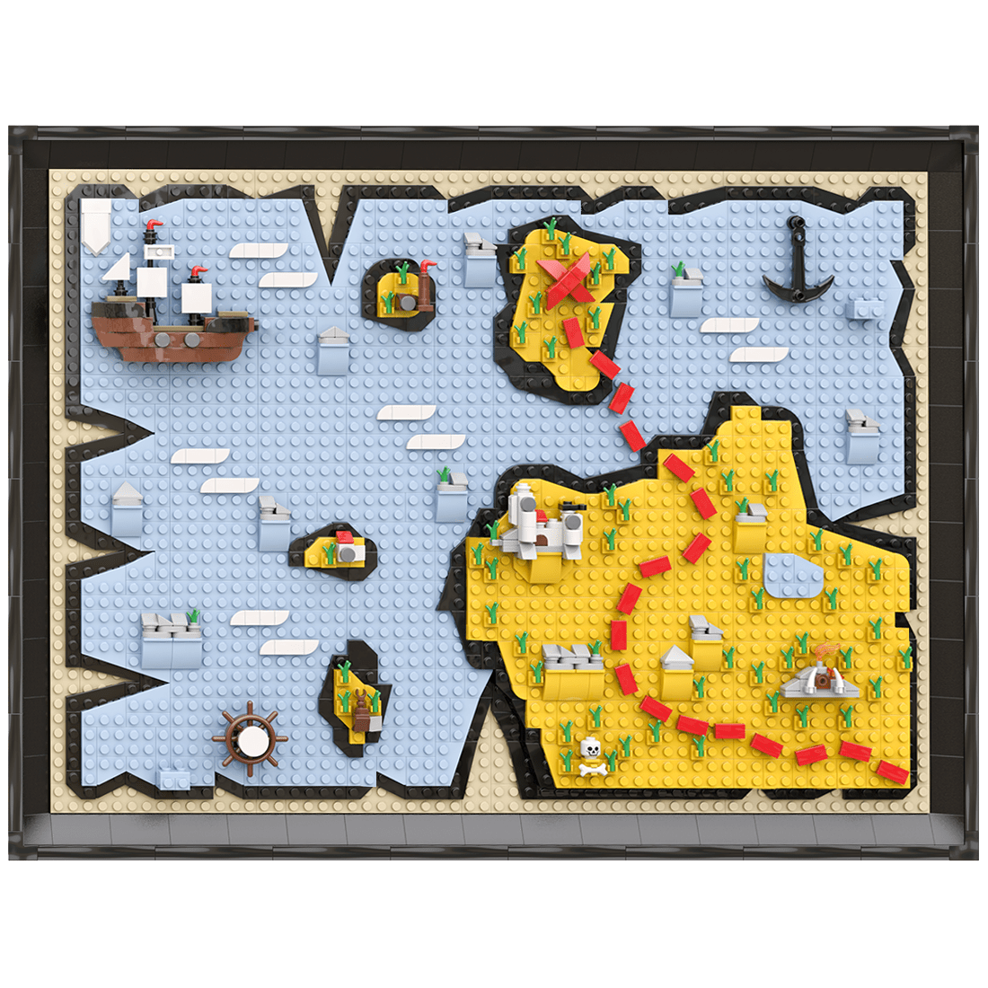 MOC - 220230 The Map - (UCS Pirates Map) Klemmbausteine - LesDiy - Klemmbausteine
