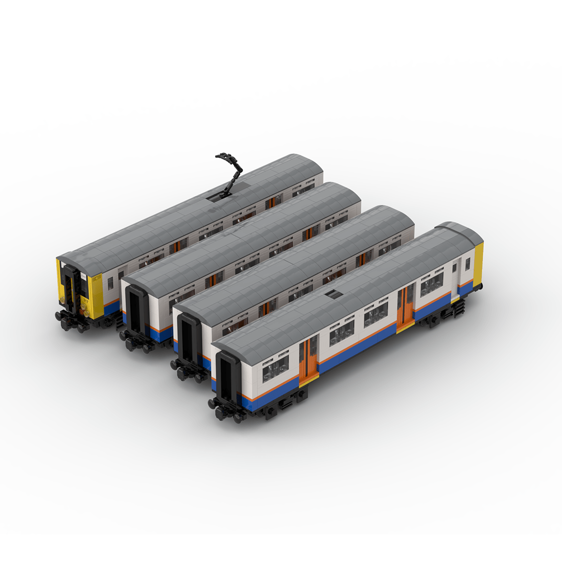 MOC - 223165 Class 317 Overground Livery| 8 - Wide | Power Functions Klemmbausteine - LesDiy - Klemmbausteine