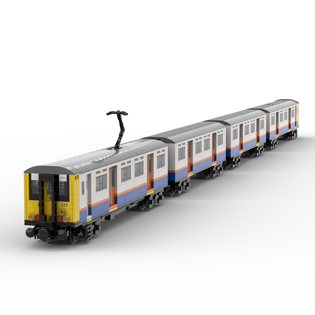 MOC - 223165 Class 317 Overground Livery| 8 - Wide | Power Functions Klemmbausteine - LesDiy - Klemmbausteine