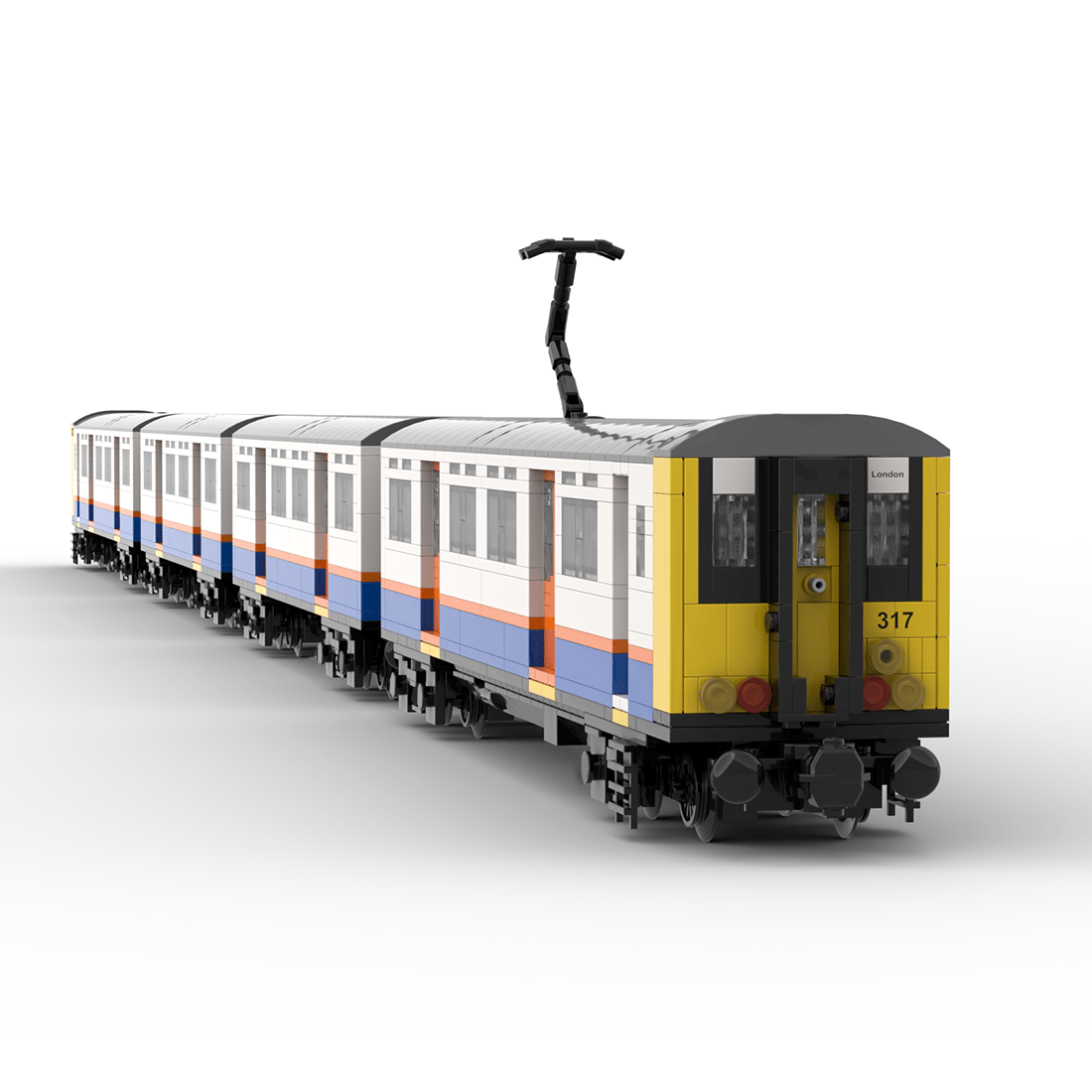 MOC - 223165 Class 317 Overground Livery| 8 - Wide | Power Functions Klemmbausteine - LesDiy - Klemmbausteine