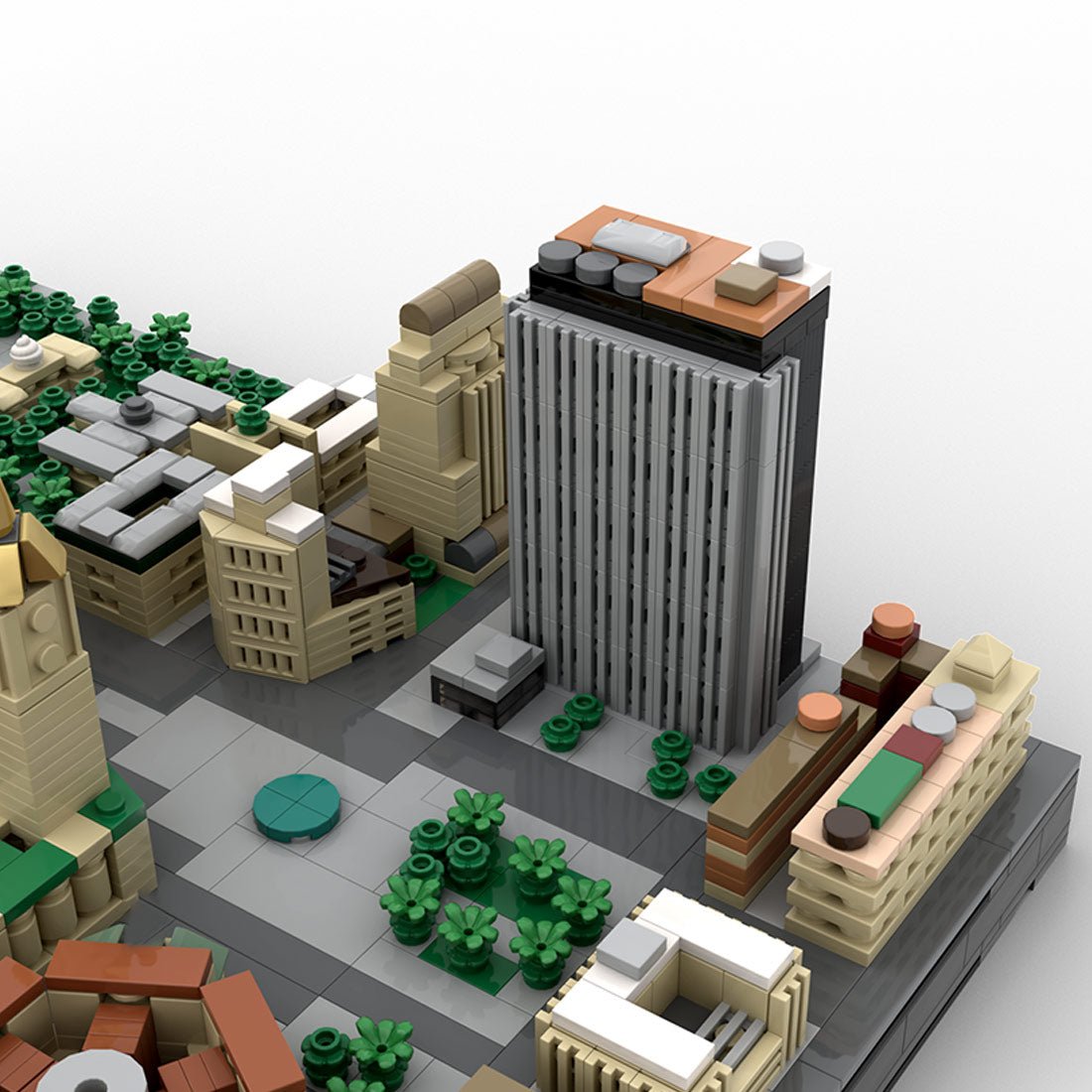 MOC - 223953 1/2000 Scale Brooklyn Bridge Area - New York City Klemmbausteine - LesDiy - Klemmbausteine