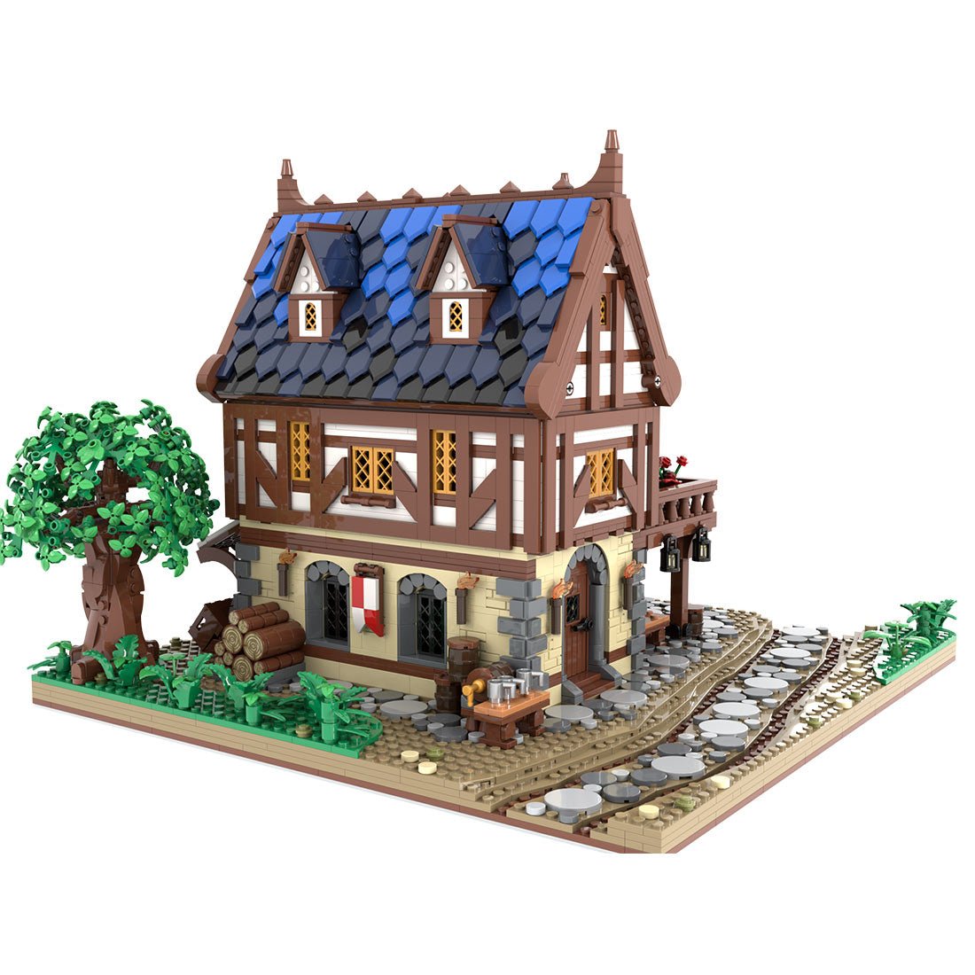 MOC-224458 Medieval tavern Klemmbausteine-LesDiy-Klemmbausteine