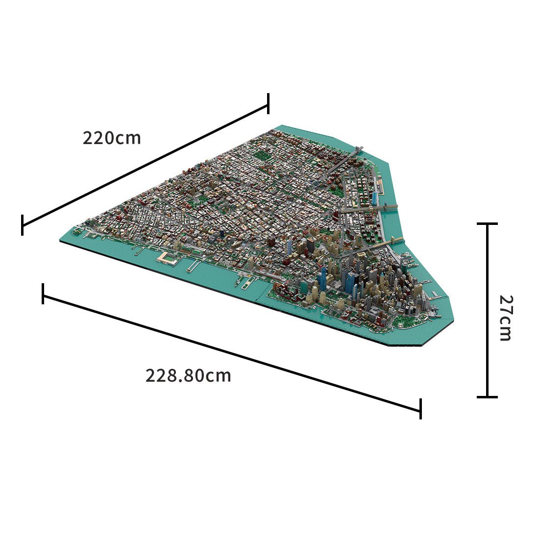 MOC - 225884 1/2000 Scale Lower Manhattan - New York City Klemmbausteine - LesDiy - Klemmbausteine