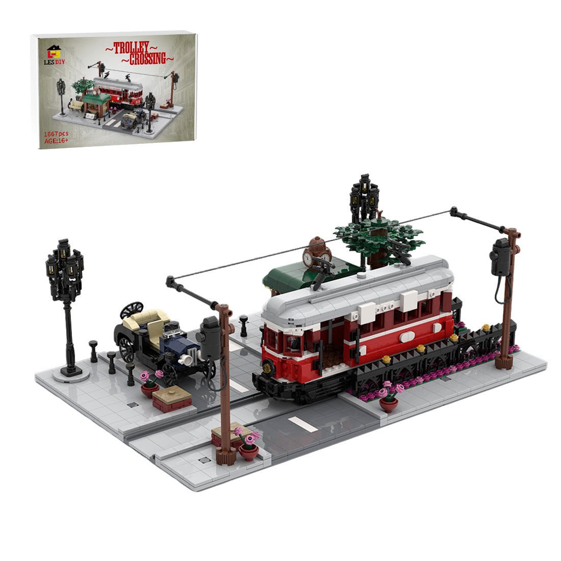 MOC - 229331 Trolley Crossing Klemmbausteine - LesDiy - Klemmbausteine