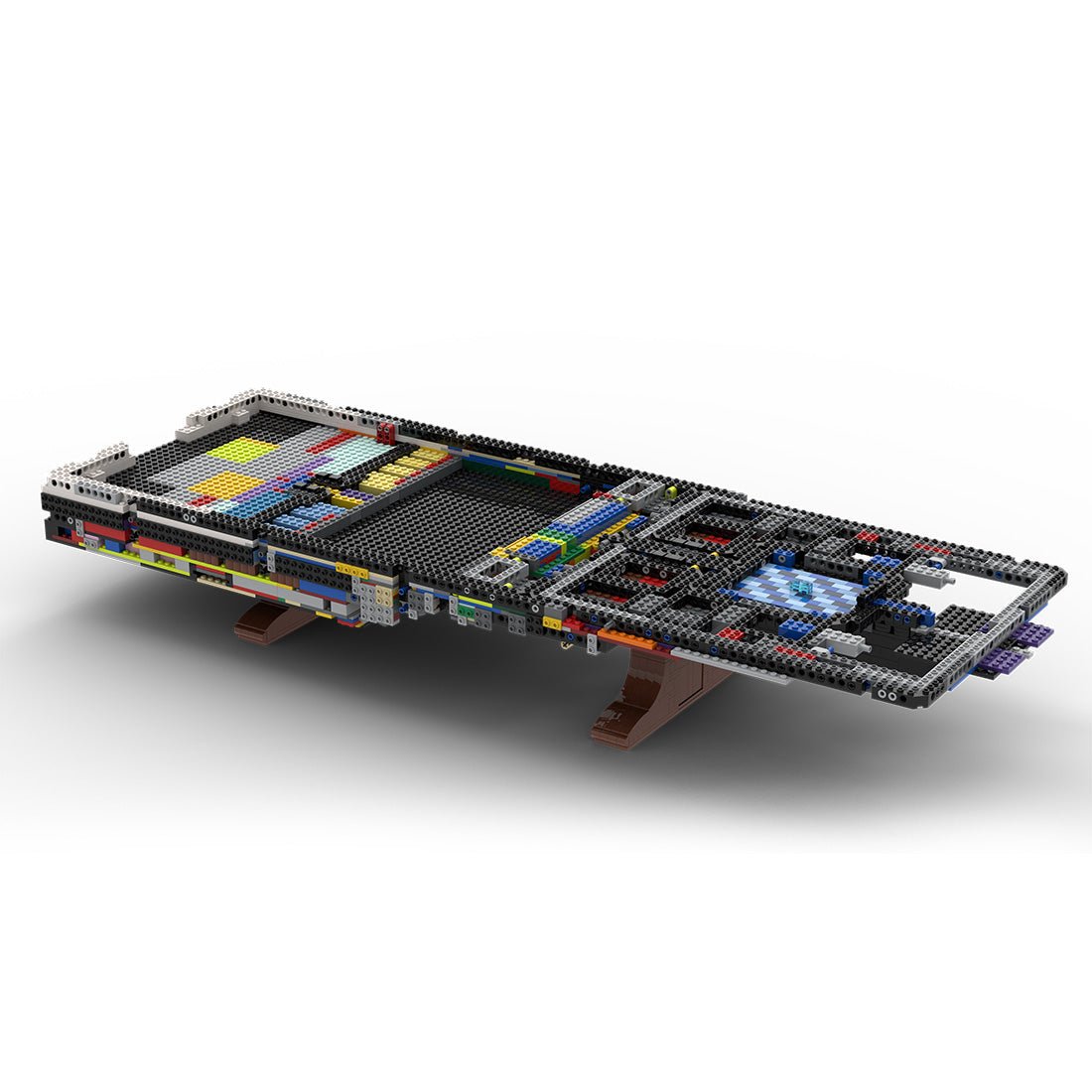 MOC - 230069 1/38 Scale Ultra MEGA Yacht - Part 2 Module 5 Deck 1 Stern Klemmbausteine - LesDiy - Klemmbausteine