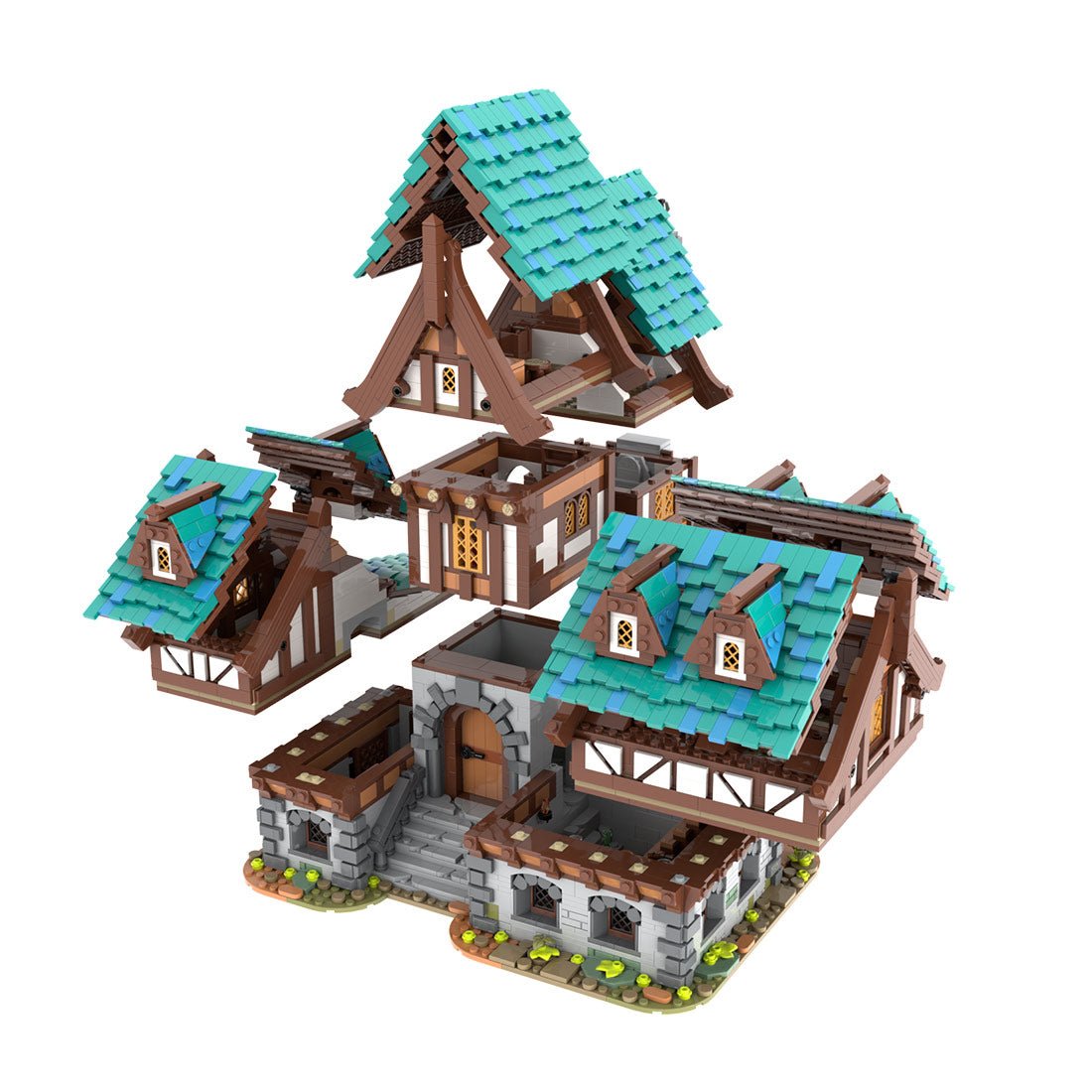 MOC-235629 Drunken Dragon Medieval Tavern Klemmbausteine-LesDiy-Klemmbausteine